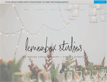 Tablet Screenshot of lemonboxstudios.com